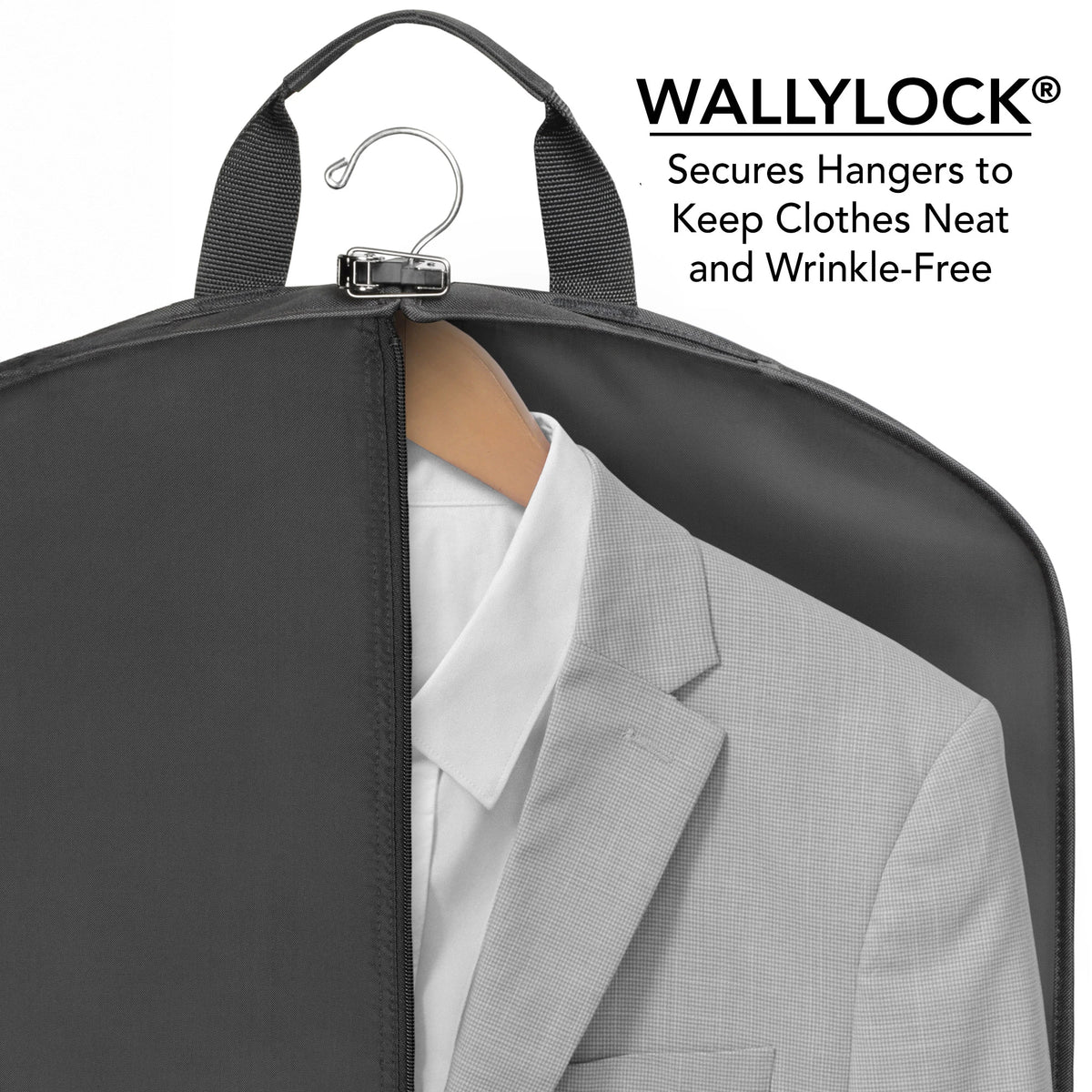WALLYBAGS 40” Deluxe Travel Garment Bag with Two Pockets