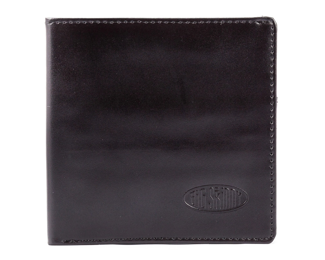 Big Skinny RFID Blocking World w/ Zipper Bifold Wallet (Leather)