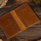 American Leather Goods- Genuine Leather Customizable Passport Wallet