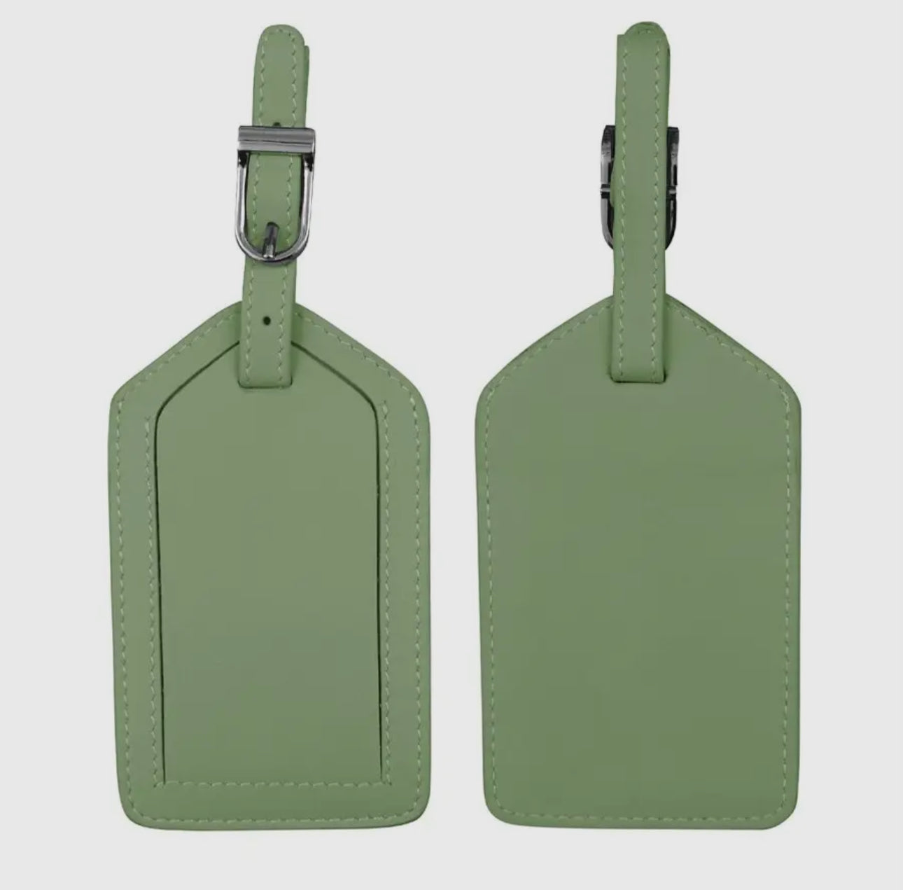 ili New York - Leather Luggage Tag- 6422 Sage