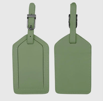 ili New York - Leather Luggage Tag- 6422 Sage