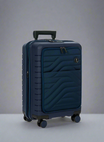 Bric’s B|Y Ulisse 21” Hardsided Expandable Hybrid Carry-on Spinner with Pocket Midnight
