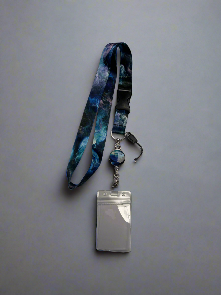 Cruise Ship Keycard Retractable Lanyard- River- $12