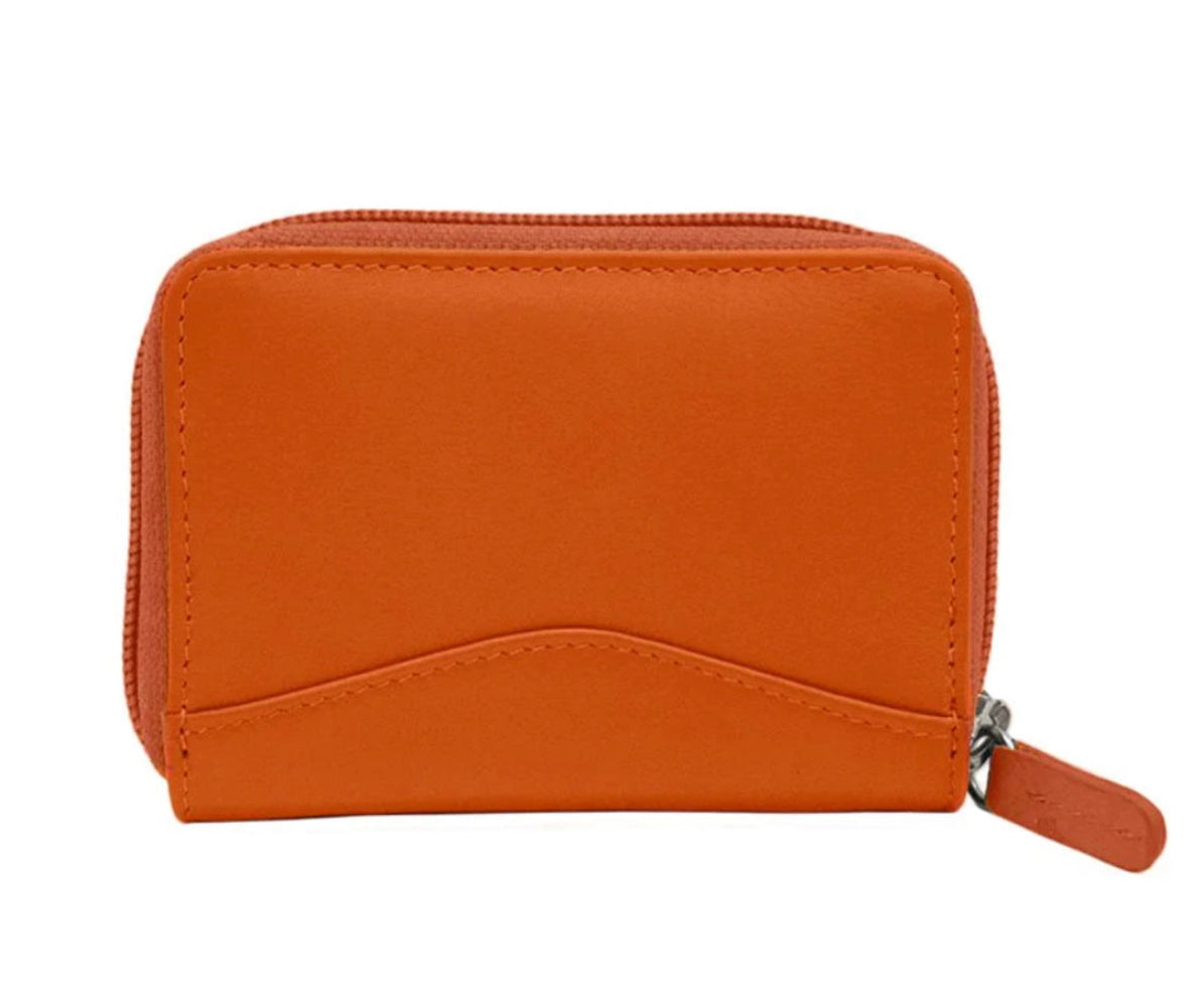 ili New York RFID Accordian Card Holder Wallet- 6711 Orange