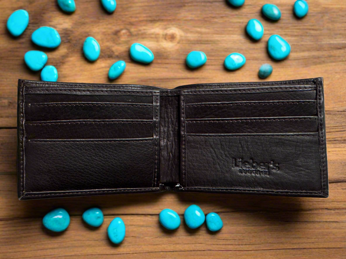 Lieber's Leather Slim Fold Wallet with RFID Blocking Card- $55