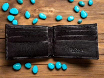 Lieber's Luggage® Lab - Leather Slim Fold Wallet with RFID Blocking Card