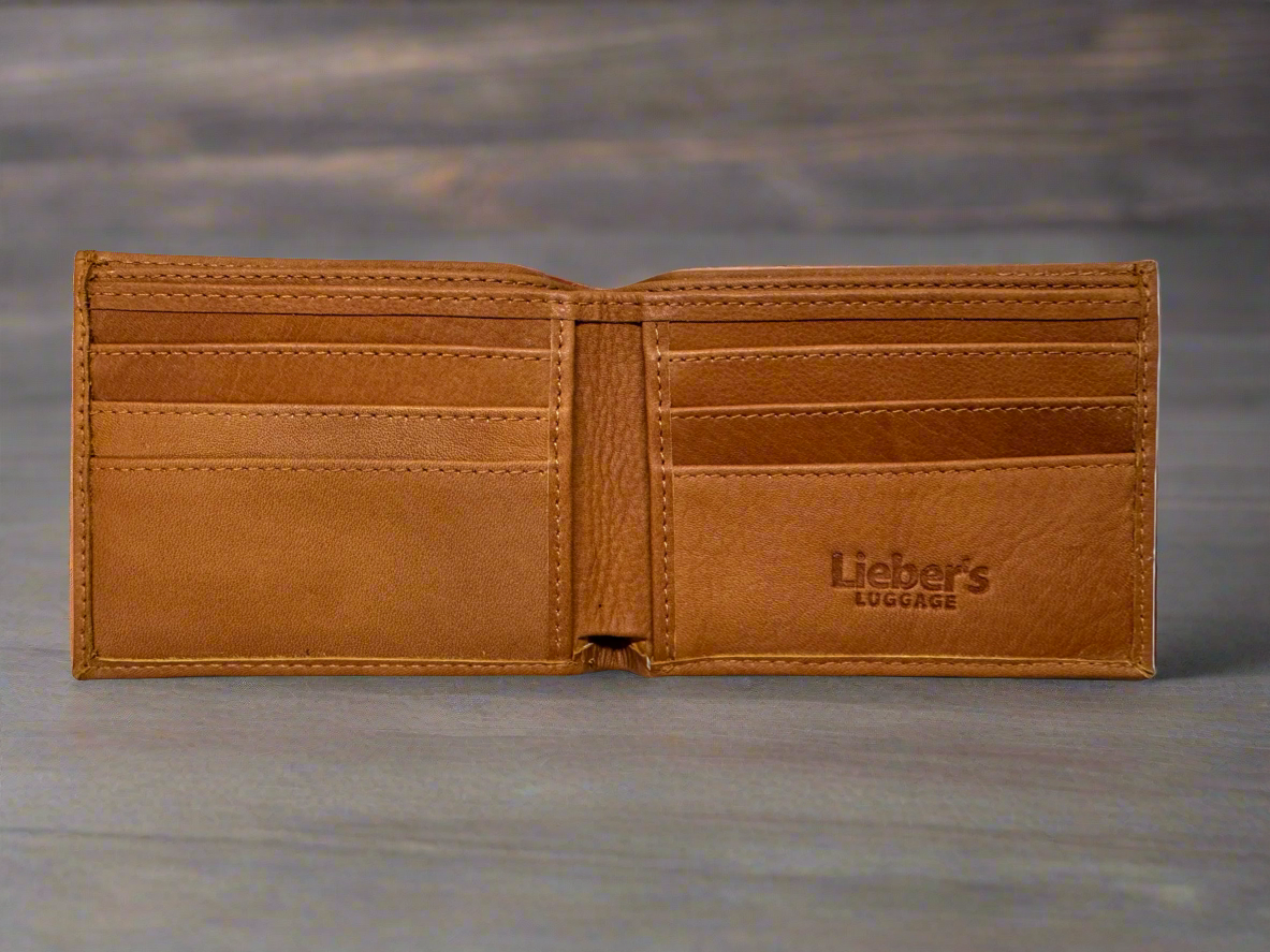 Lieber's Leather Slim Fold Wallet with RFID Blocking Card- $55