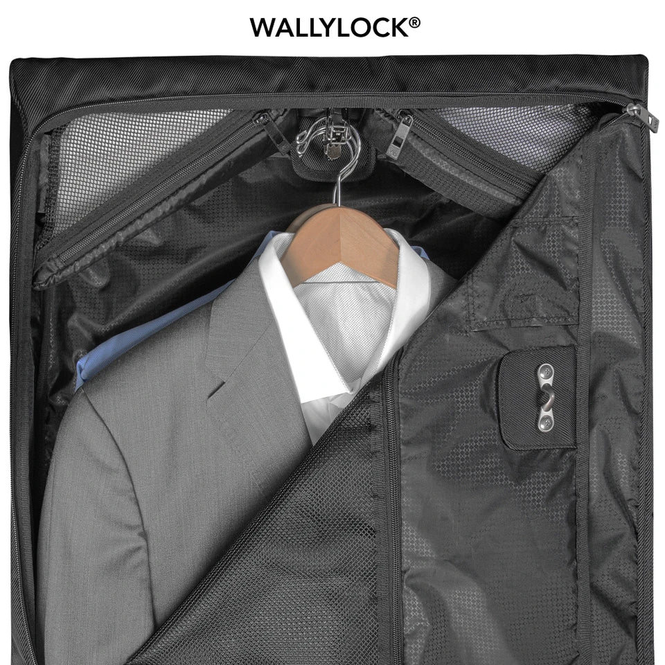 WALLYBAGS 45" Premium Framed Garment Bag with Shoulder Strap and Multiple Pockets