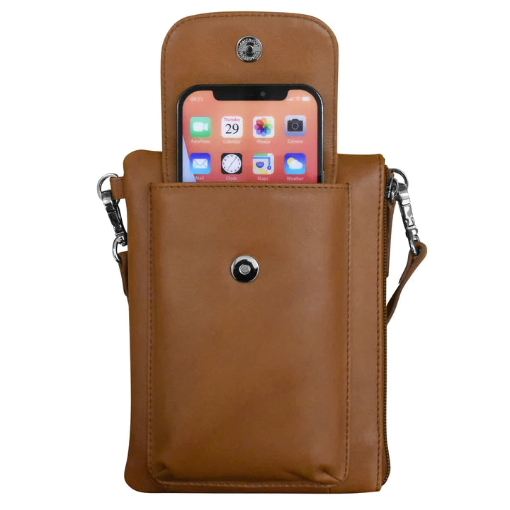 ili New York Leather RFID Two-Way Phone Bag - 6040
