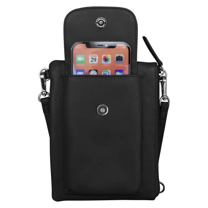 ili New York Leather RFID Two-Way Phone Bag - 6040