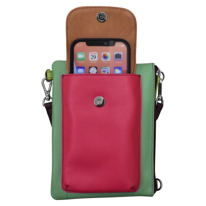 ili New York Leather RFID Two-Way Phone Bag - 6040