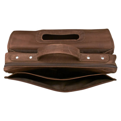 ili New York Leather Flap Briefcase- 6119