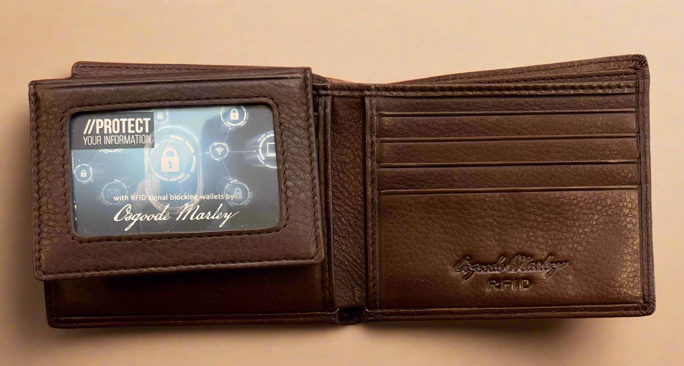 Osgoode Marley RFID ID Passcase Cartera de cuero (marrón)