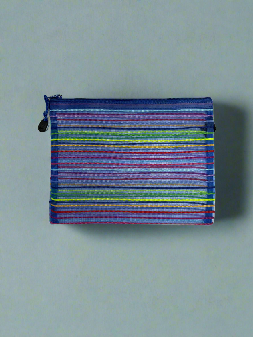 Mesh Striped Travel Pouch- $4.99