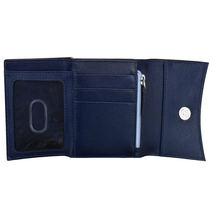 ili New York Leather RFID Two-Tone Pocket Wallet