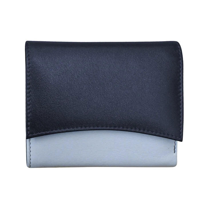 ili New York Leather RFID Two-Tone Pocket Wallet