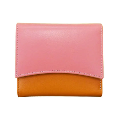 ili New York Leather RFID Two-Tone Pocket Wallet