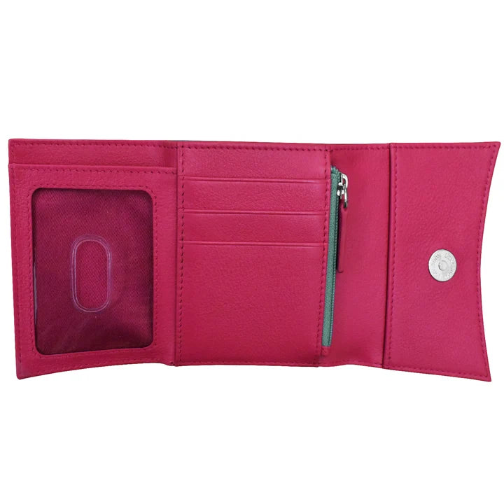 ili New York Leather RFID Two-Tone Pocket Wallet