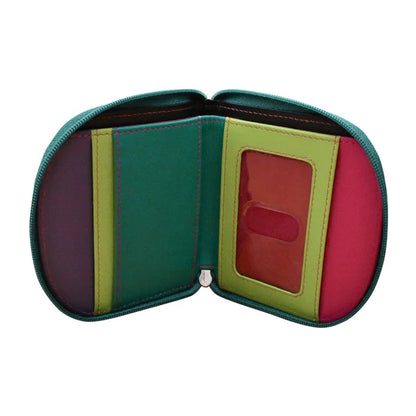 ili New York Leather RFID Mini Dome Wallet