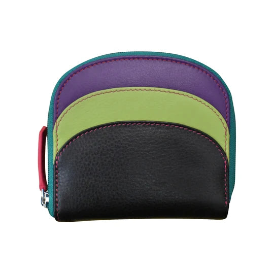 ili New York Leather RFID Mini Dome Wallet