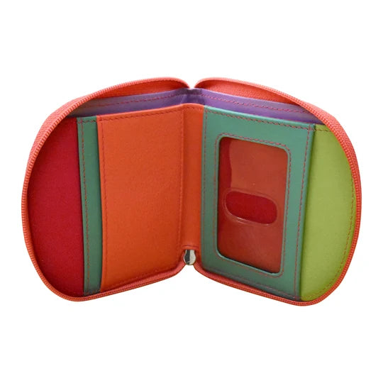 ili New York Leather RFID Mini Dome Wallet