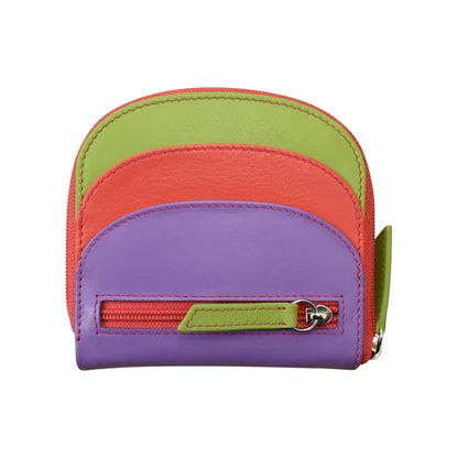 ili New York Leather RFID Mini Dome Wallet