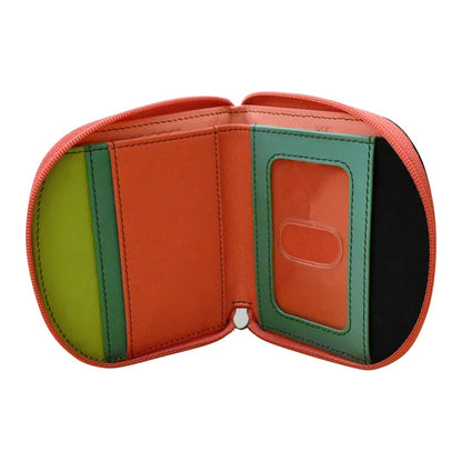 ili New York Leather RFID Mini Dome Wallet