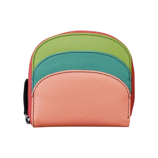 ili New York Leather RFID Mini Dome Wallet