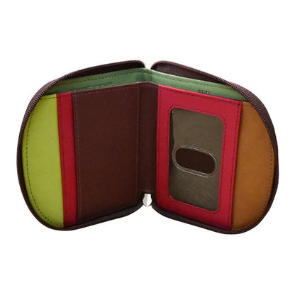 ili New York Leather RFID Mini Dome Wallet
