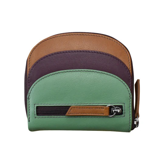 ili New York Leather RFID Mini Dome Wallet