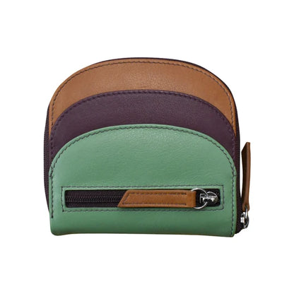 ili New York Leather RFID Mini Dome Wallet