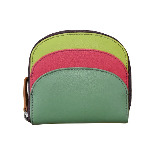 ili New York Leather RFID Mini Dome Wallet
