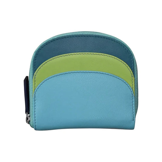 ili New York Leather RFID Mini Dome Wallet