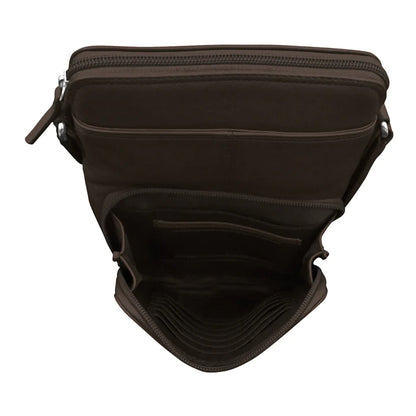 ili New York Leather RFID Small Crossbody Organizer- 6330