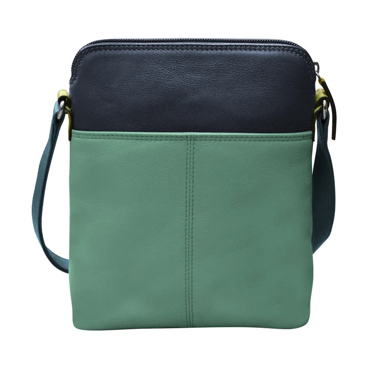 ili New York Leather RFID Small Crossbody Organizer- 6330