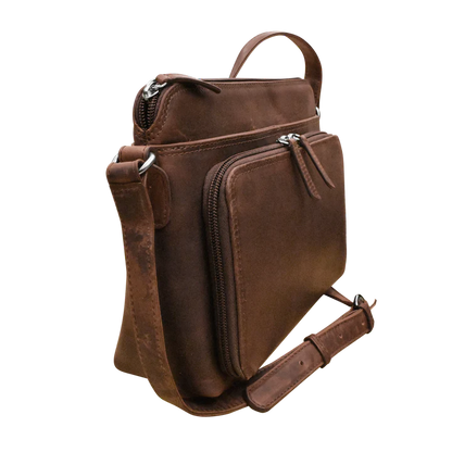 ili New York - RFID blocking Leather Crossbody Organizer - 6333