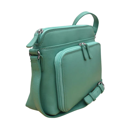 ili New York - RFID blocking Leather Crossbody Organizer - 6333