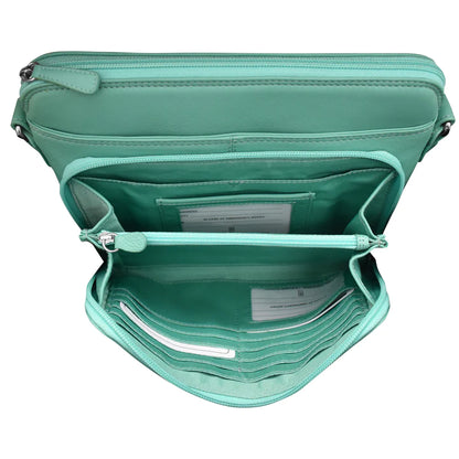ili New York - RFID blocking Leather Crossbody Organizer - 6333