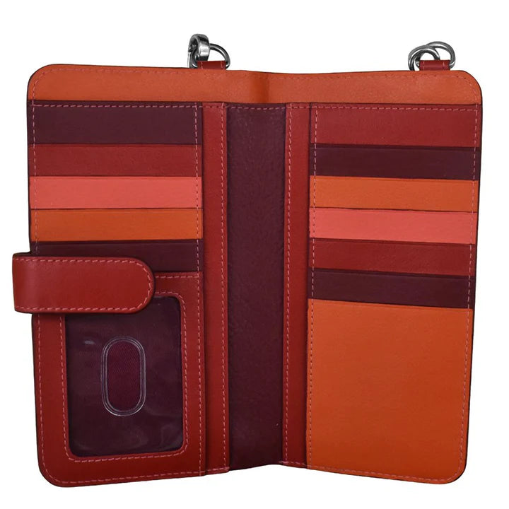 ili New York - RFID blocking leather Phone Wallet Crossbody- 6363