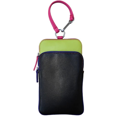 ili New York Leather Phone Case Bag Charm Black Brights