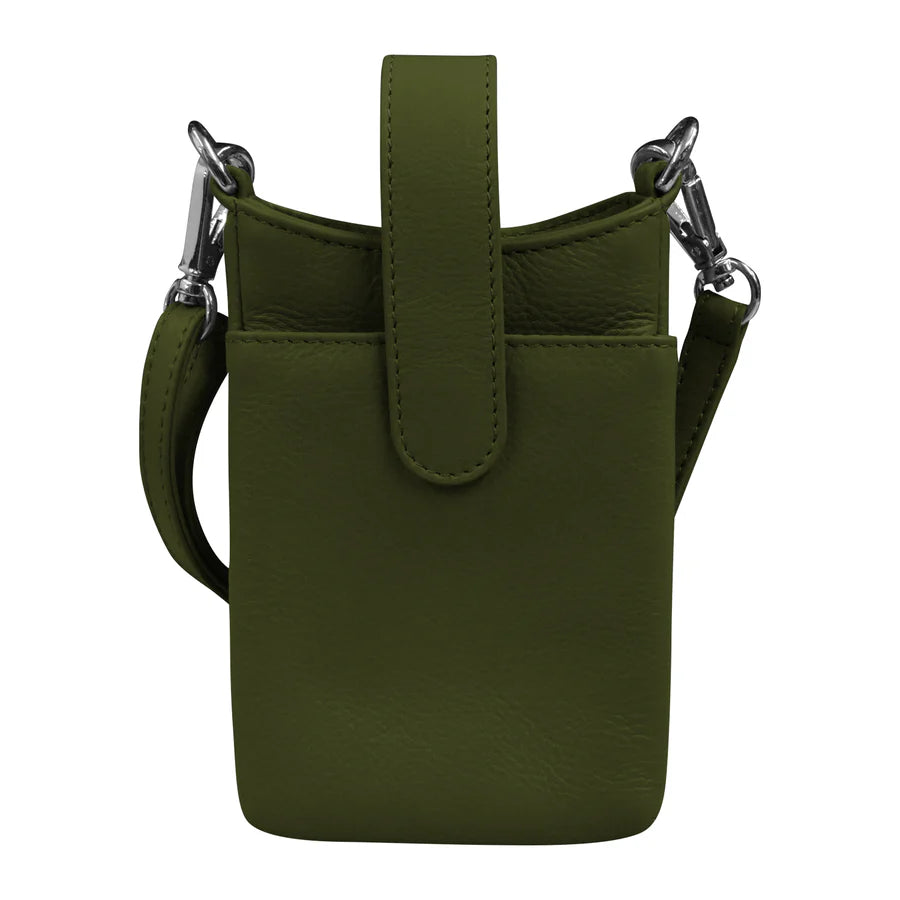 ili New York Leather RFID Crossbody Phone Pouch