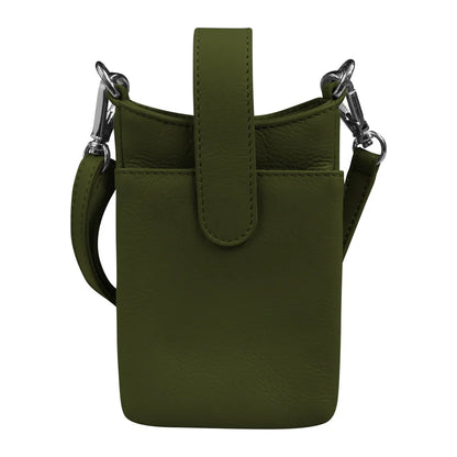 ili New York Leather RFID Crossbody Phone Pouch