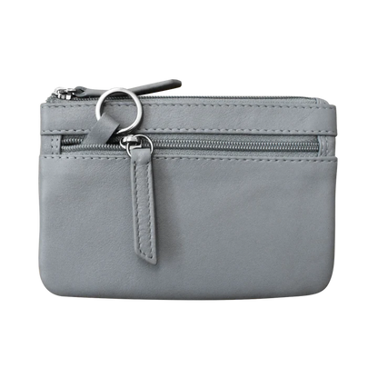 ili New York RFID Leather Coin Wallet with Key Ring - 6413
