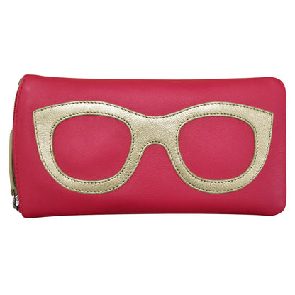 ili New York Eyeglass Leather Case- 6462 Indian Pink Gold