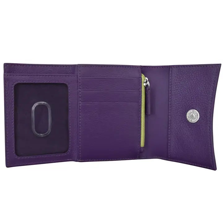 ili New York Leather RFID Two-Tone Pocket Wallet