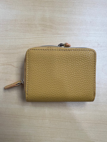 Julia Buxton RFID Vegan Leather Wizard Wallet Golden Rod