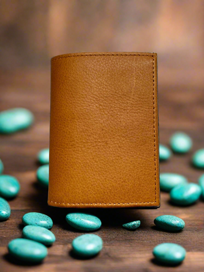 Lieber's Leather Trifold Wallet with RFID Blocking Card Tan