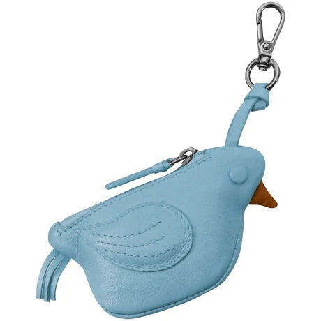ili New York Leather Bird Coin Pouch Bag Charm