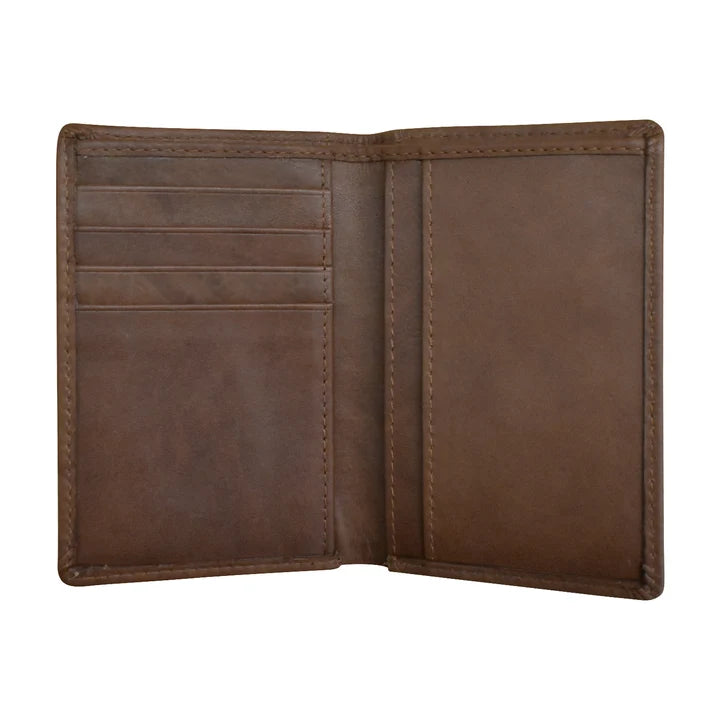 ili New York Leather RFID Vertical Bifold Wallet