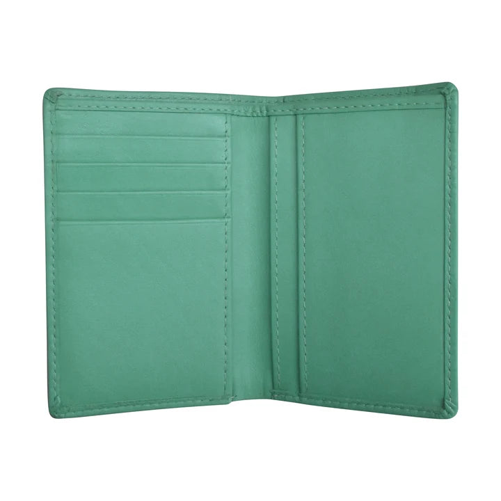 ili New York Leather RFID Vertical Bifold Wallet